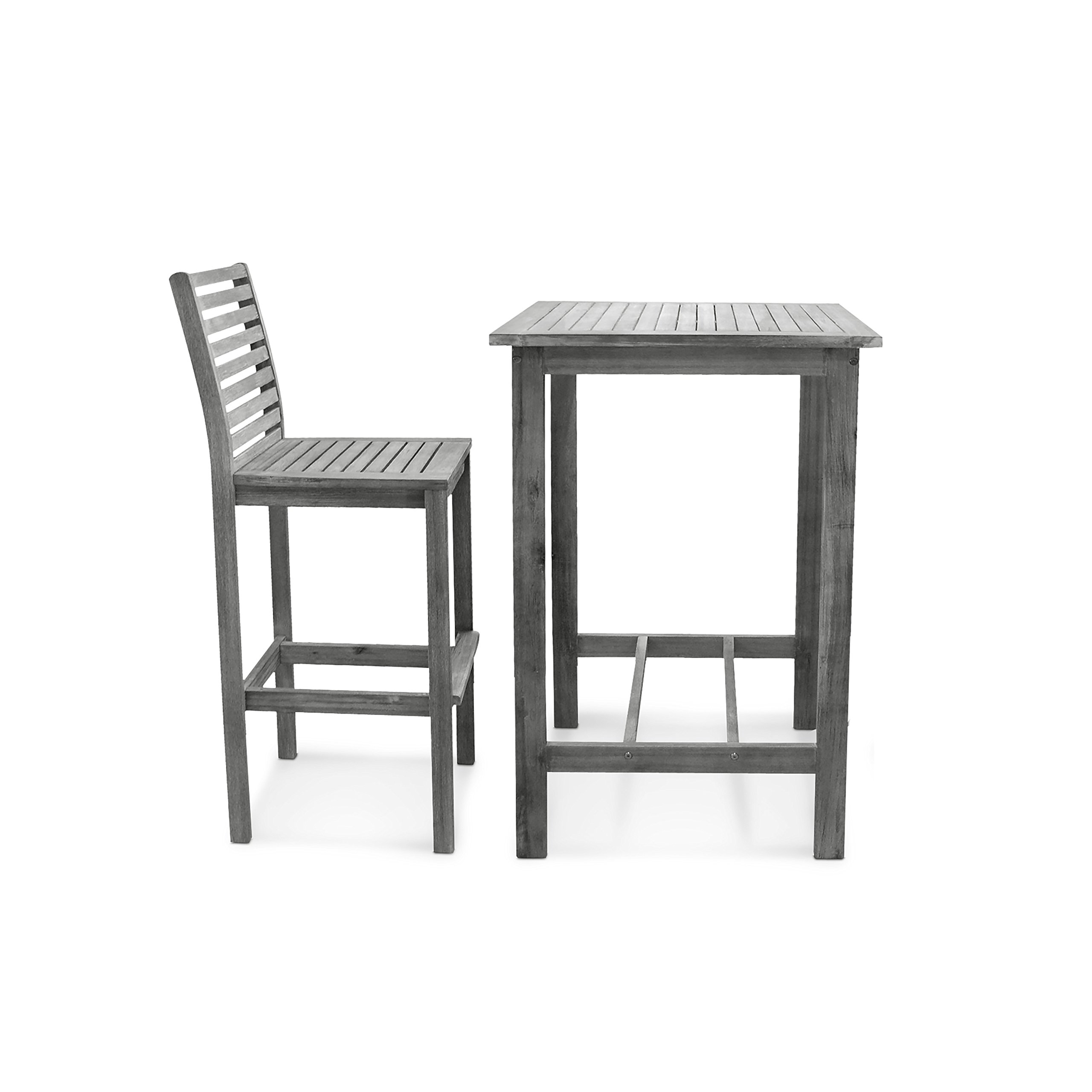 Vifah 1355SET1 Renaissance Single Bar Set - Outdoor Patio Furniture with Cushions - Perfect for Garden, Backyard, Poolside Relaxation and Entertaining Guests