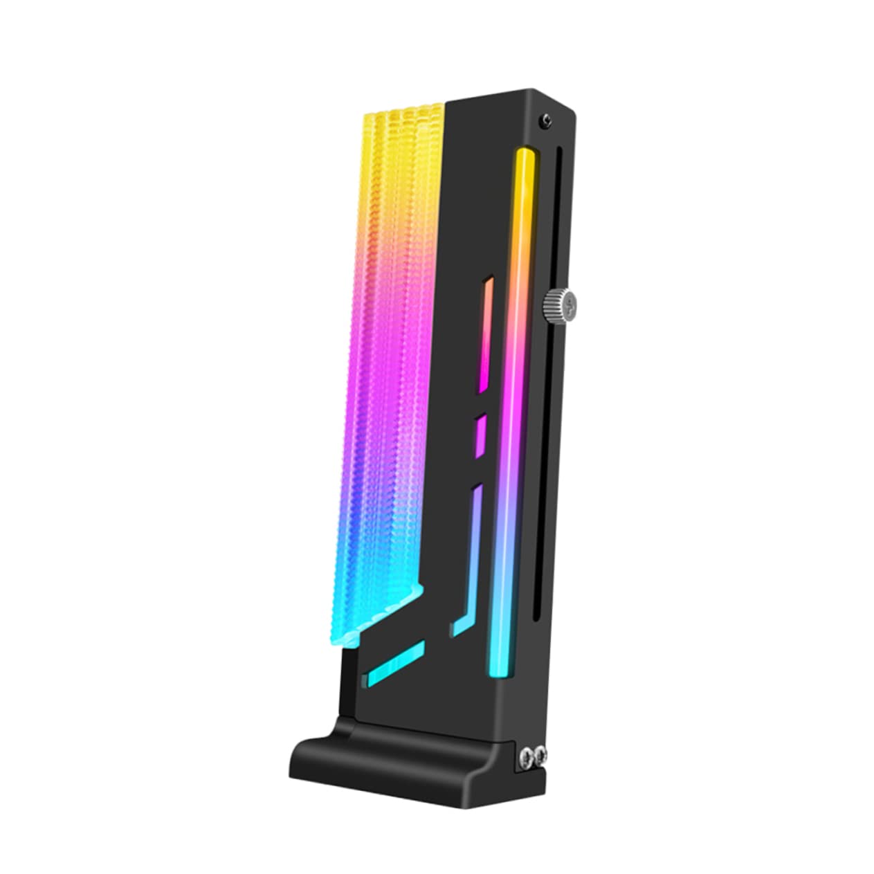 PartyKindom 2-Pack Magnetic GPU Bracket - Heavy Duty Graphics Card Support Mount with LED Lighting for PC Case, Computer Build & Gaming Setup - Perfect for Vertical GPU Installation, Cable Management & RGB Customization