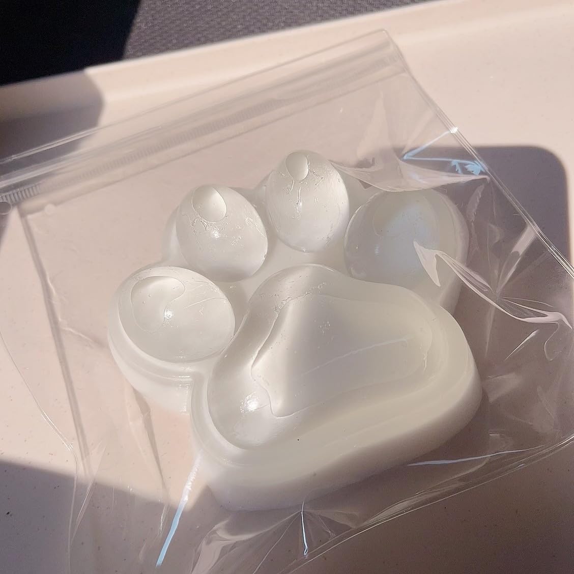 Soft Large Cat Paw Squishy Toy - Clear Squeeze Stress Relief Fidget Toy for Adults & Kids, Ultra Soft High Resilience Pinch Toy for Anxiety Relief, Perfect for Home, Office, and Travel Use