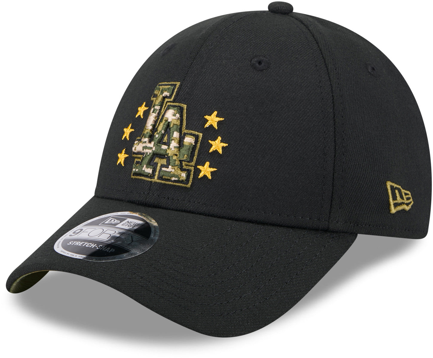 Los Angeles Dodgers New Era 9Forty MLB 2024 Armed Forces Day Black Baseball Cap - Official MLB Licensed Hat for Men & Women - Perfect for Baseball Games, Military Appreciation & Casual Wear