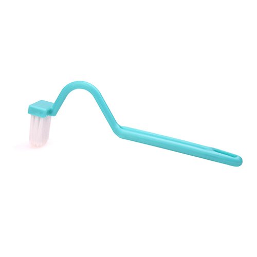 AkoMatial S-Shaped Toilet Brush with Curved Handle - Heavy Duty Plastic Bathroom Cleaning Tool for Household & Commercial Use - Ideal for Tight Spaces, Corners, and Hard-to-Reach Areas in Toilets, Sinks & Tubs