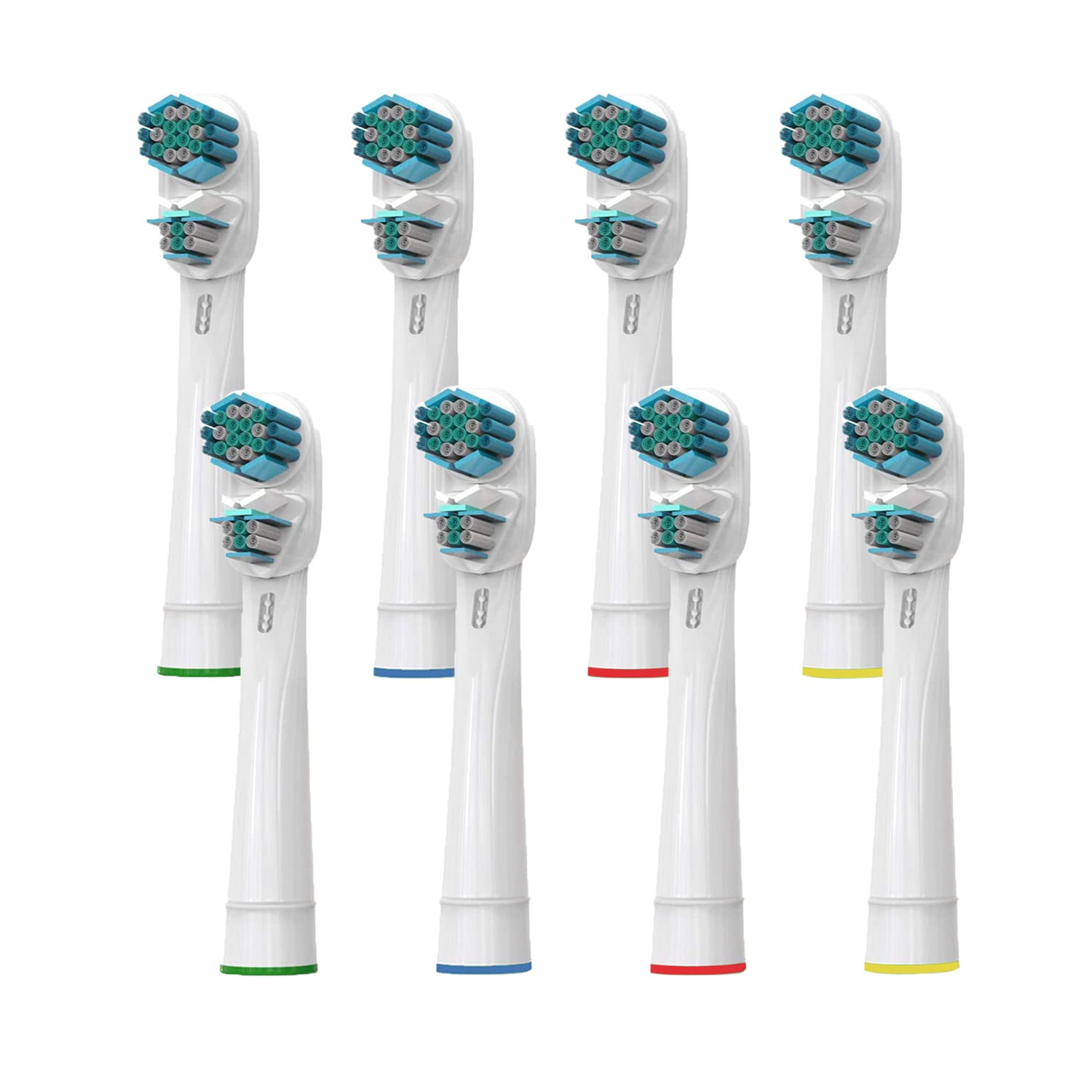Oral-B Dual Clean Replacement Brush Heads, 8-Pack - Generic Dual Head Electric Toothbrush Heads Compatible with Oral-B Electric Toothbrushes - Perfect for Daily Oral Care & Travel