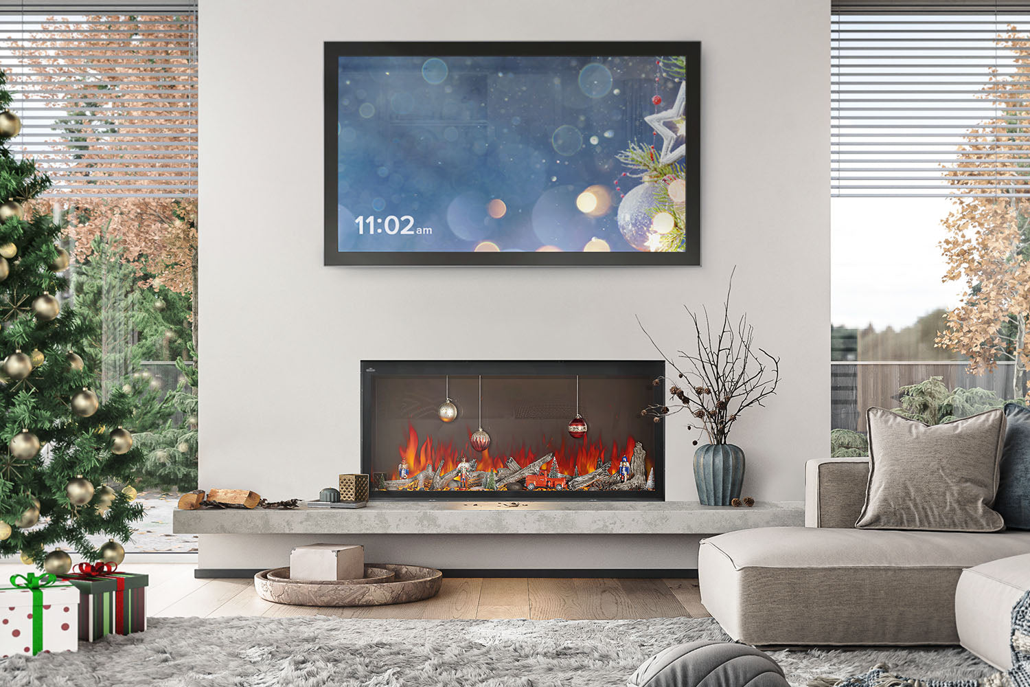 Napoleon Astound 50 Smart Built-In Linear Electric Fireplace - Modern Home Heating Solution for Living Room, Bedroom & Office