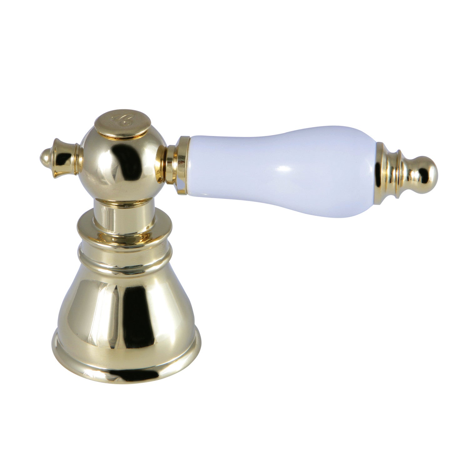 American Patriot FSCH1972APLC Polished Brass Porcelain Lever Handle (Cold Side) - Perfect for Kitchen & Bathroom Faucet Replacement