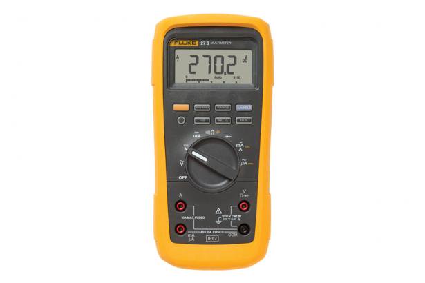 Fluke 27 II Industrial-Grade Rugged Digital Multimeter for Electrical Testing, Automotive & HVAC Repairs - Waterproof, Drop-Resistant Professional Multimeter for Electricians and Technicians