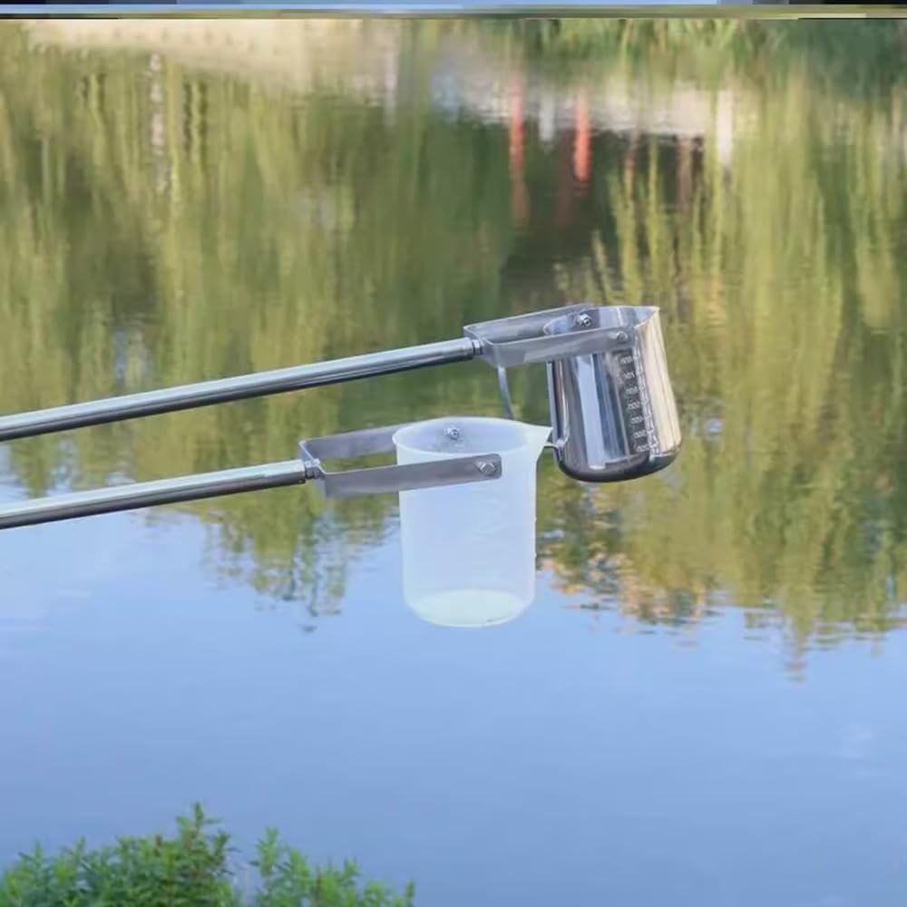 Stainless Steel Telescopic Water Sampler 500ml/1000ml - Extendable 1.11m-3m (3.6ft-9.8ft) Water Sampling Pole for Environmental Monitoring & Water Quality Testing - Perfect for Lakes, Rivers & Laboratory Use
