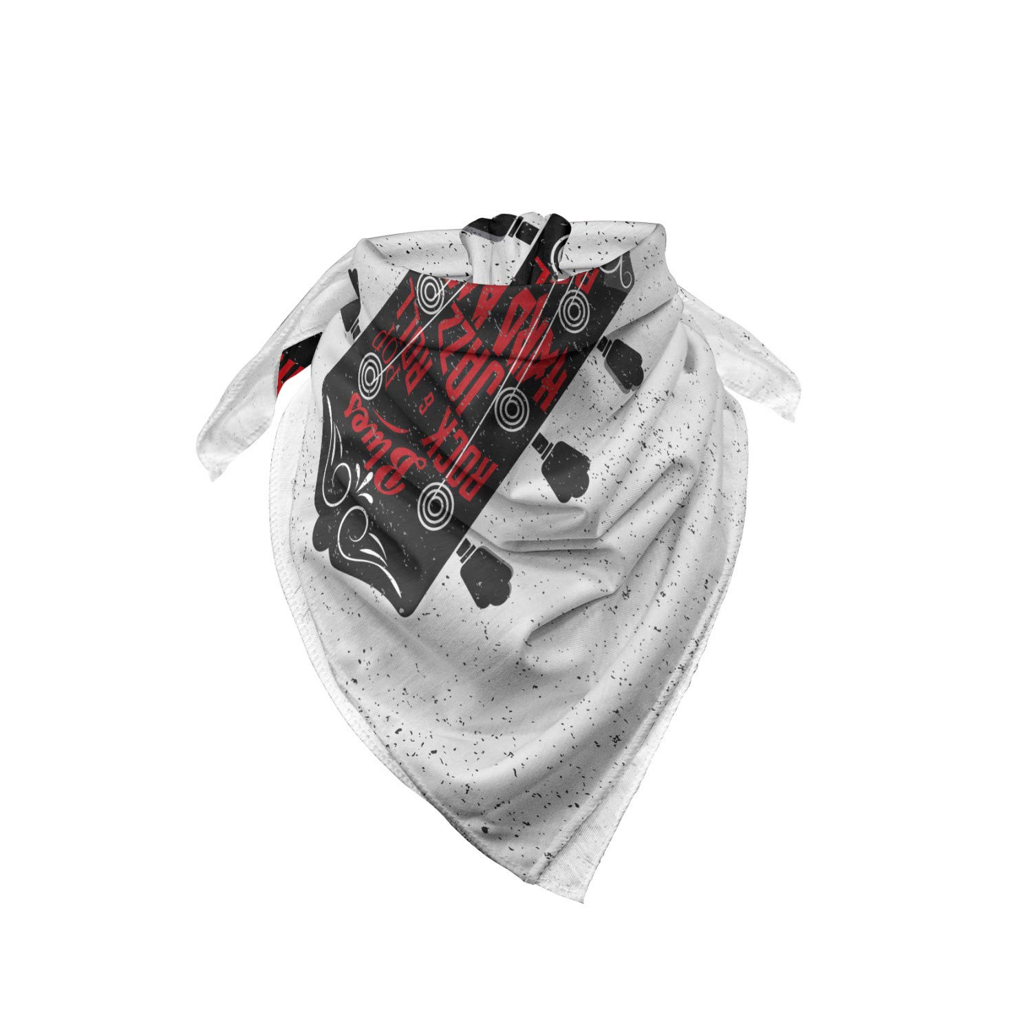 Ambesonne Guitar Bandana - Blues Pop Hard Rock Style Unisex Head & Neck Scarf for Music Lovers | Perfect for Concerts, Festivals & Outdoor Activities