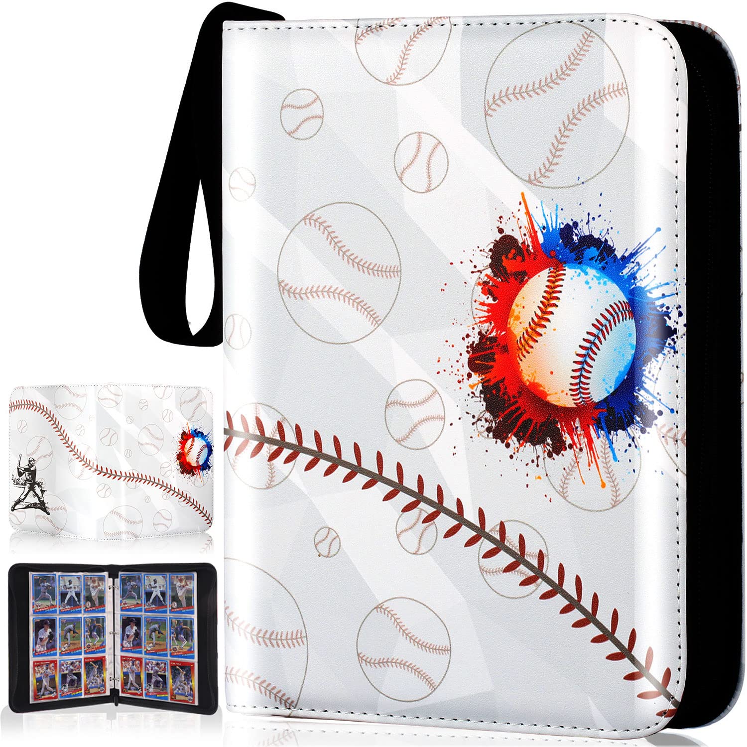 Premium 9-Pocket Trading Card Binder with 50 Removable Sleeves - Holds 900 Baseball, Sports & Collectible Cards - Durable Card Storage Album for Collectors & Trading Card Games (Perfect for MTG, Pokemon & Sports Memorabilia)