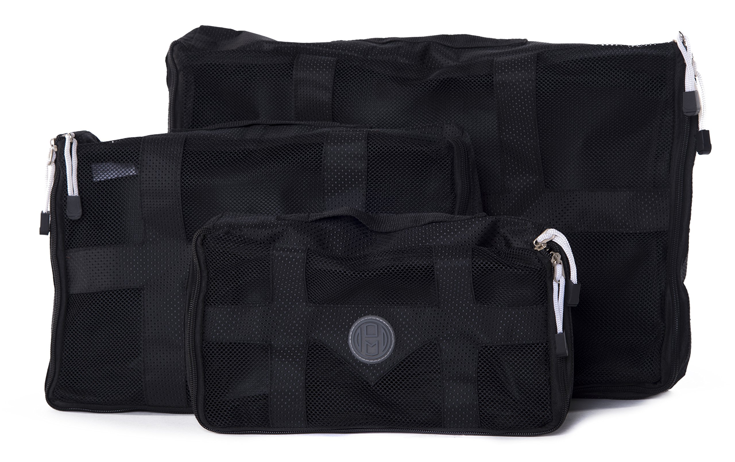 6-Piece Packing Cubes Set for Travel - Black Luggage Organizer by Mato & Hash (CA2900) - Perfect for Suitcases, Backpacks & Carry-Ons