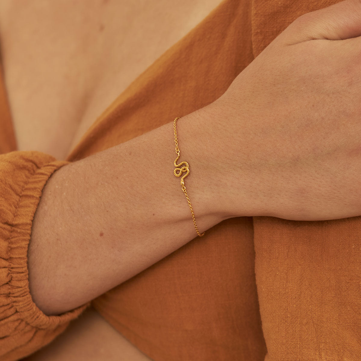 Serpent Seer Bracelet for Women - 14K Gold Plated Snake Charm Bracelet - Boho Chic Jewelry for Everyday Wear & Special Occasions