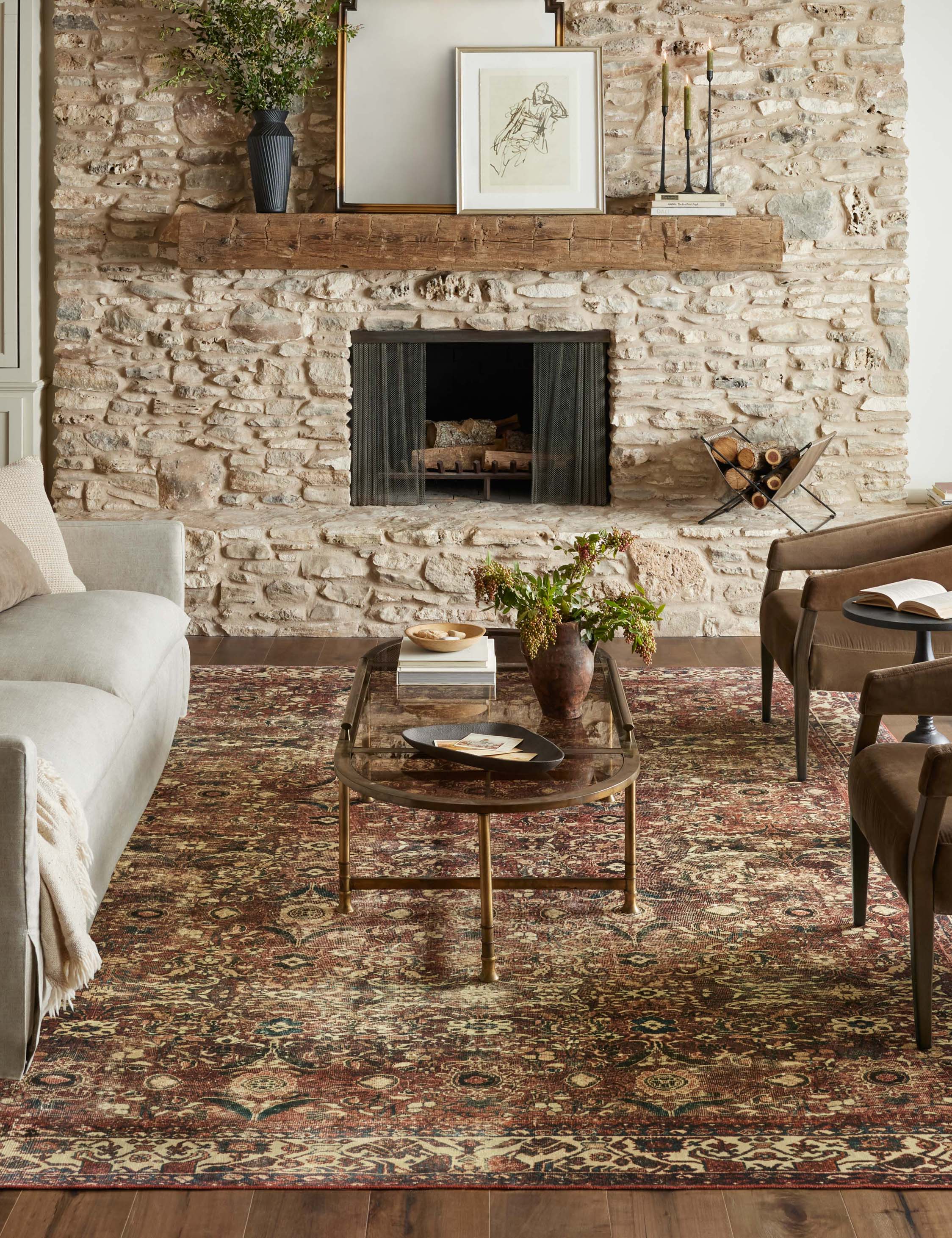 Magnolia Home by Joanna Gaines x Loloi Banks II Area Rug - Soft & Durable Indoor/Outdoor Rug for Living Room, Bedroom, or Patio Decor