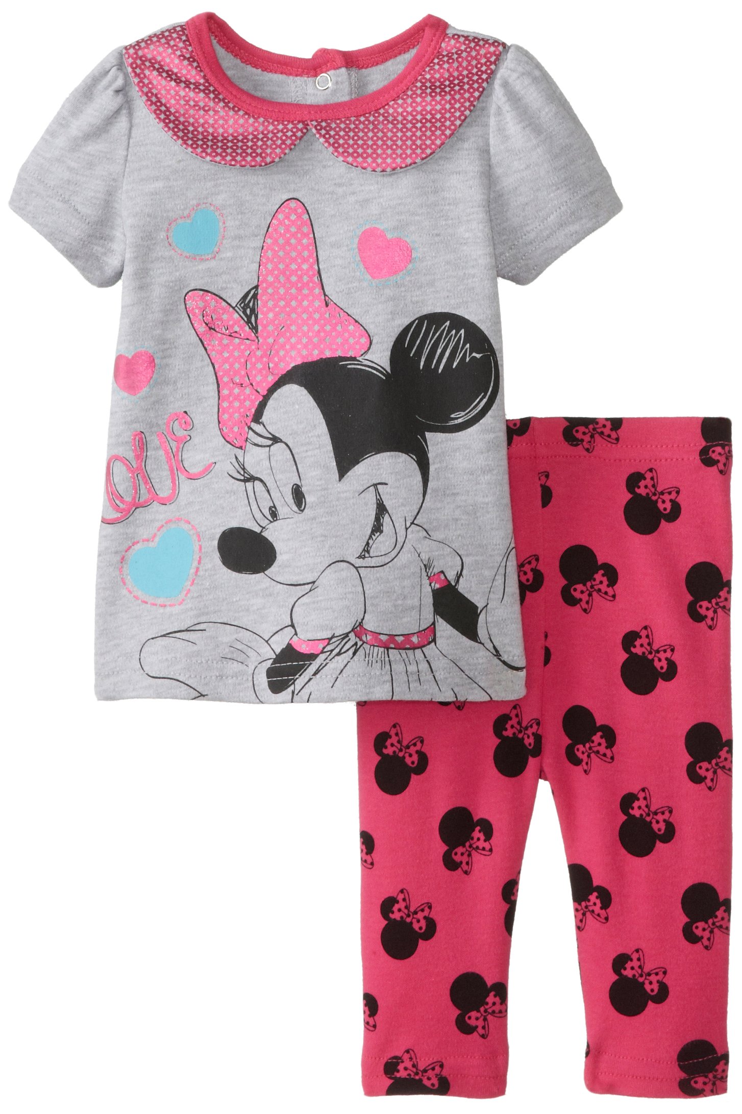 Disney Baby Girls 2-Piece Legging Set for Play & Comfort