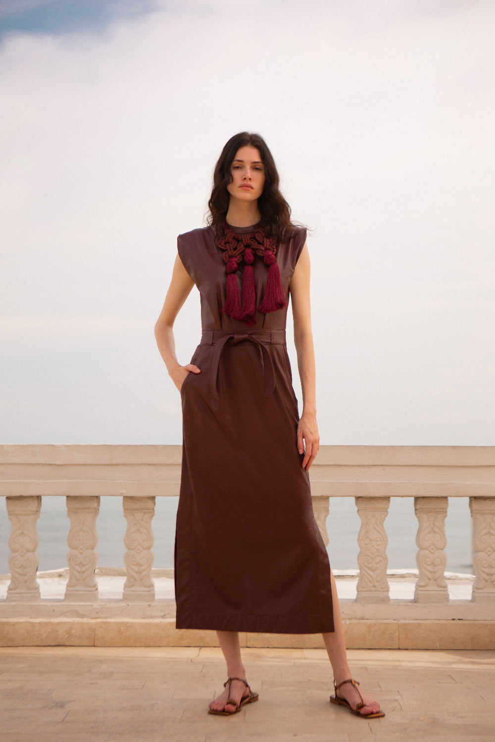 Chocolate Brown City Vibe Dress - Stylish & Comfortable for Urban Outings, Work, and Casual Events