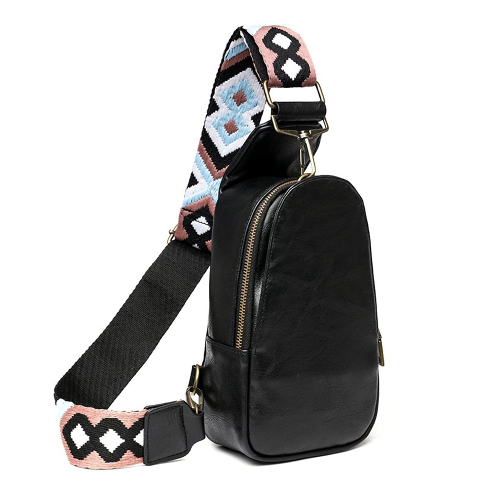 DIVCIDLC Women's Sling Bag - Adjustable Crossbody Chest Purse Fanny Pack with Guitar Strap | Perfect for Travel, Hiking, Concerts & Everyday Use