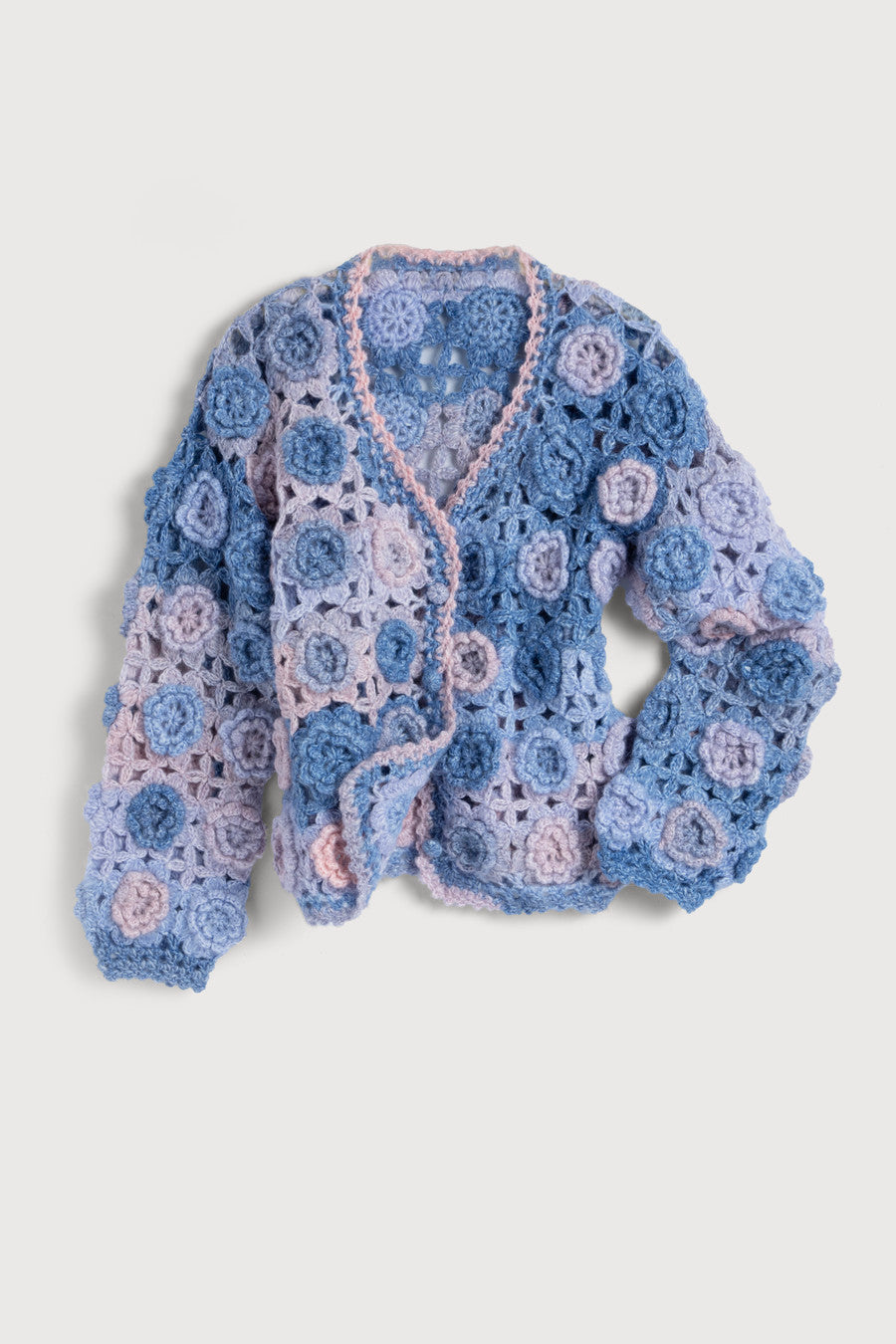 Crochet Floral Pattern Cardigan for Women - Boho Lace Knit Sweater - Lightweight Open Front Cover Up for Spring & Summer - Perfect for Beach, Vacation, and Casual Outings