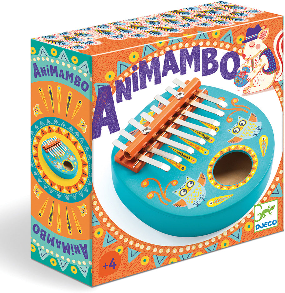 Animambo Kalimba - 17 Key Thumb Piano Musical Instrument for Kids & Beginners | Portable Wooden Mbira with Songbook & Tuning Hammer | Perfect for Home, Classroom & Outdoor Music Play