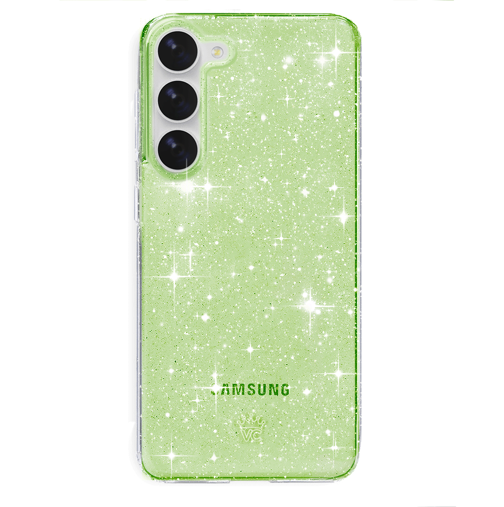 Samsung Galaxy Phone Case with Lime Stardust Design - Trendy Protective Cover for Everyday Use, Travel & Work