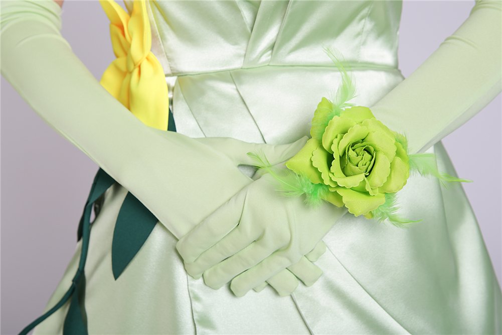 Deluxe Frog Princess Costume for Women - Hand-Sewn Leaf Design Cosplay Dress | Perfect for Halloween, Cosplay Parties & Themed Events