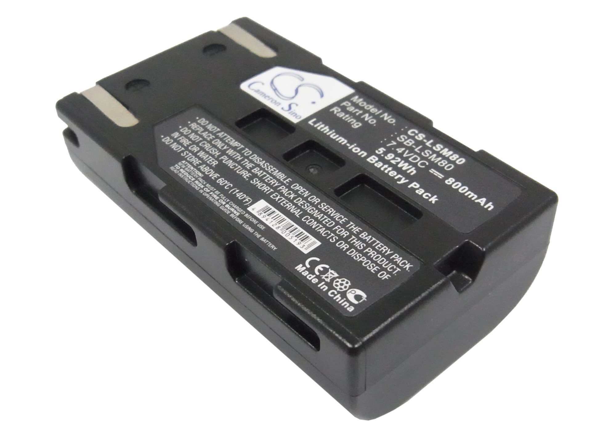 Samsung SB-LSM80 Battery Replacement - 7.4V Compatible with SC-D173(U), SC-D263, SC-D351, SC-D353, SC-D362, SC-D363, SC-D364, SC-D365, SC-D366, SC-D371, SC-D372, SC-D375(H) - Perfect for Samsung Camcorders & Digital Cameras