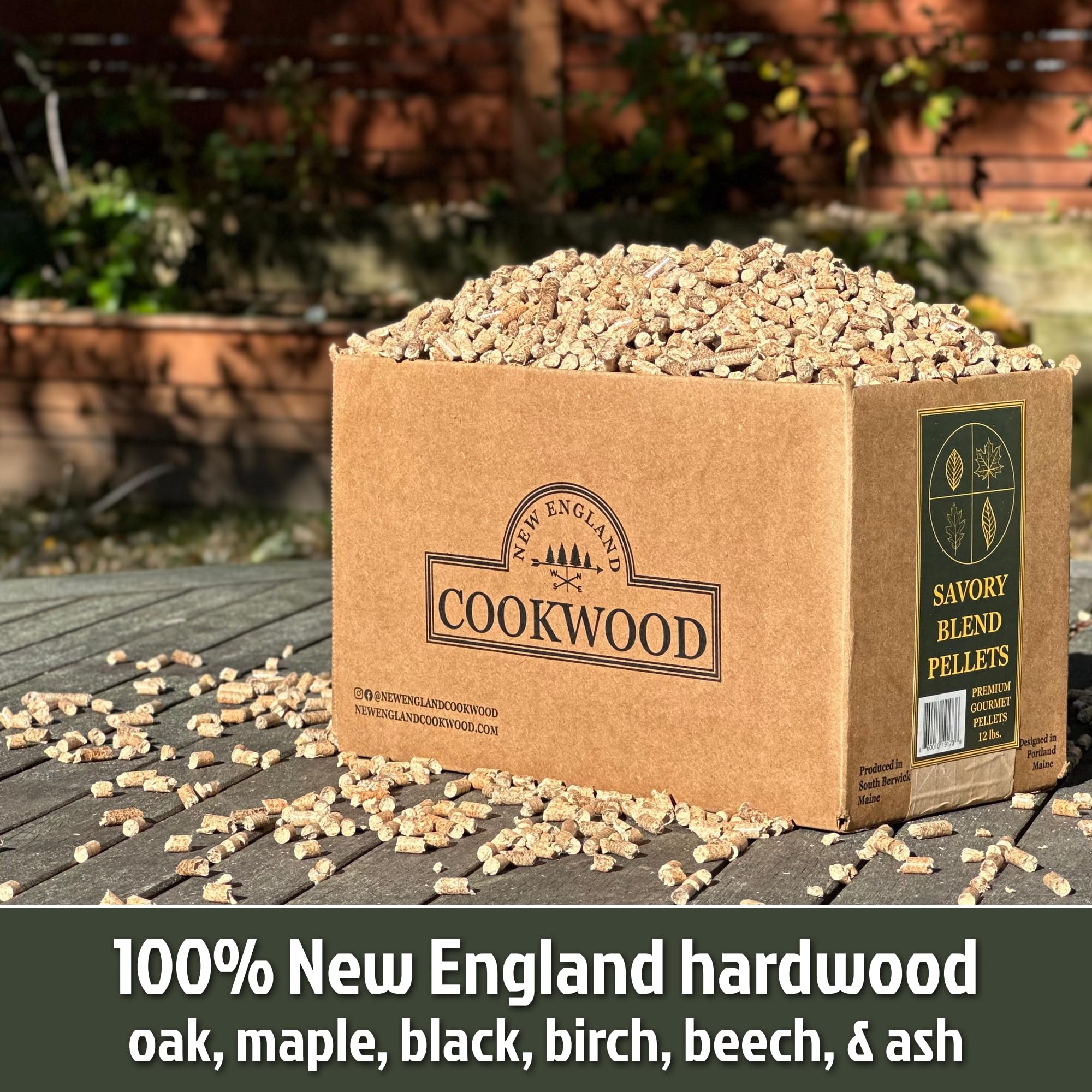 Premium 100% Hardwood BBQ Pellets - 12lbs Gourmet Smoking Pellets for Grills, Smokers & Pizza Ovens (Ooni, Solo, Bertello) | Perfect for Backyard BBQs, Camping & Outdoor Cooking