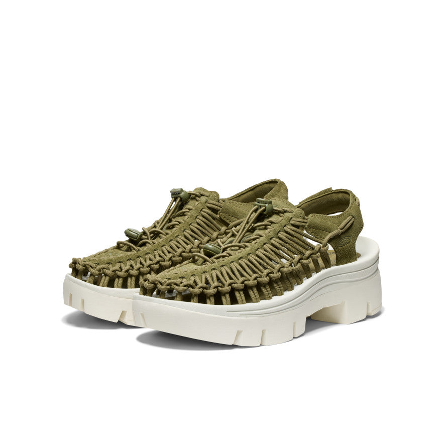 Unisex UNEEK PLT Sneakers - Martini Olive & Star White | Comfortable Casual Shoes for Walking, Running & Everyday Wear
