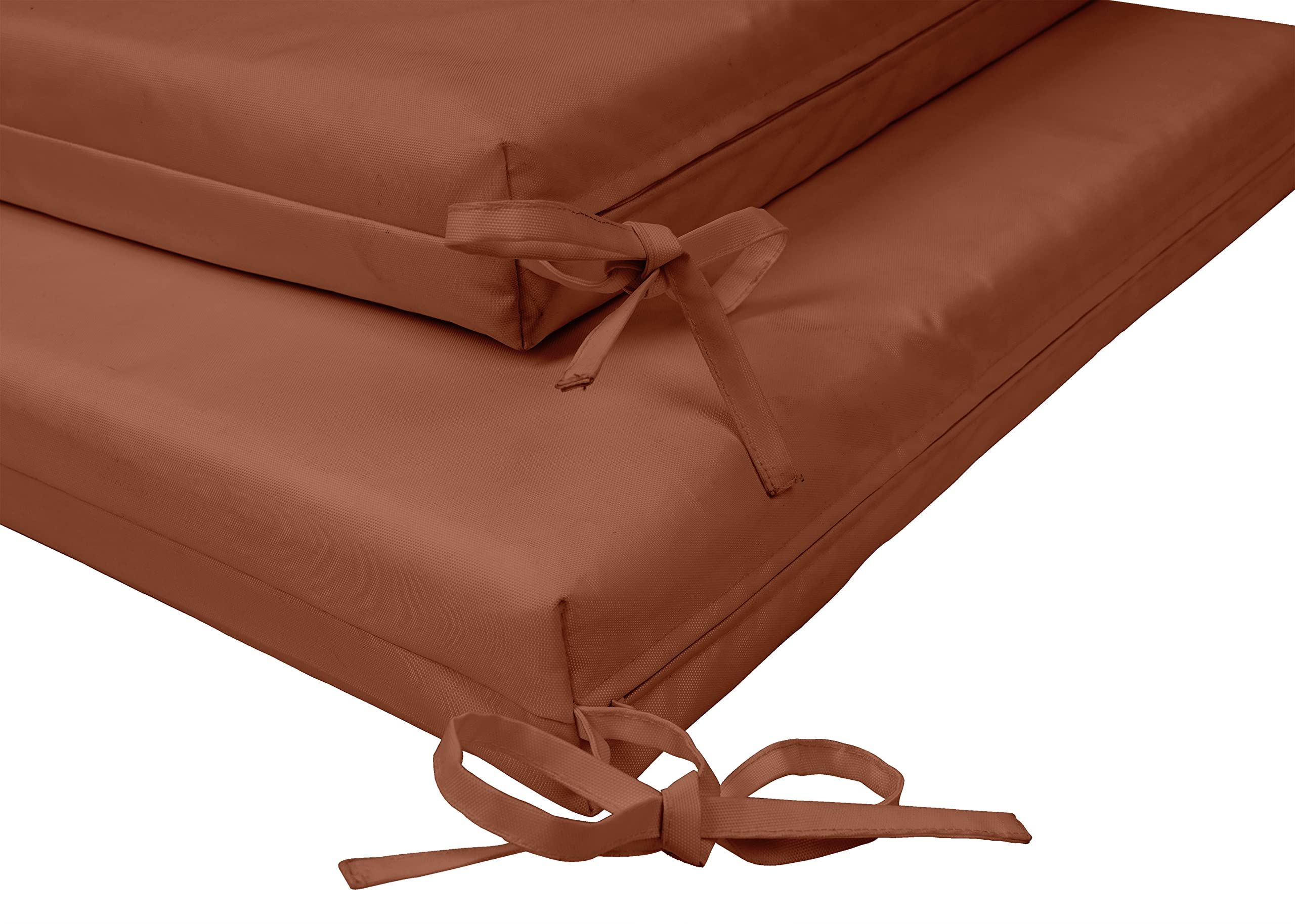Premium 20x20 Inch Indoor/Outdoor Square Chair Cushions with Ties - Set of 2 Dusty Peach Patio Seat Cushions for Garden Furniture, Deck Chairs & Home Decor | Weather-Resistant & Comfortable for Lounging, Dining & Relaxing