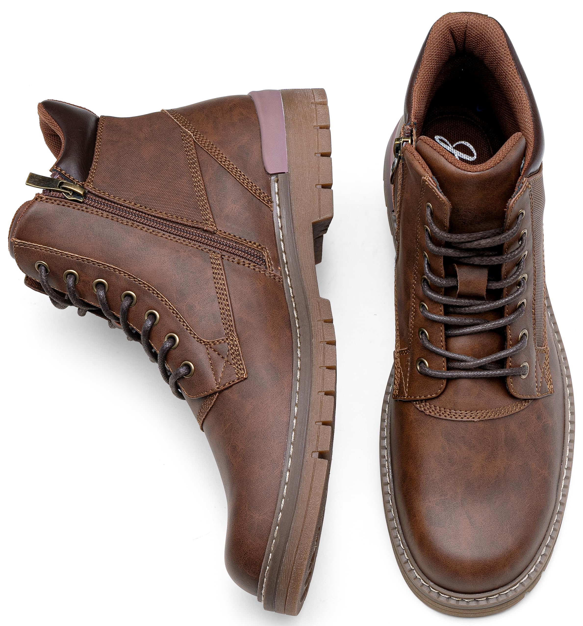 Men's Casual Hiking Boots with Zipper - Outdoor & Daily Wear