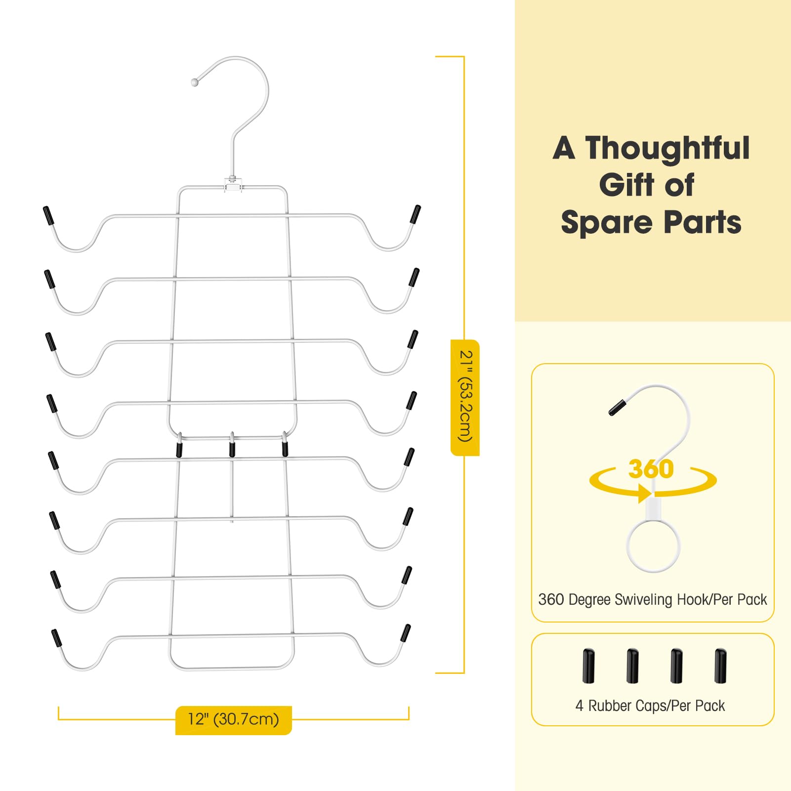 1 Pack Bra Hanger - Space Saving Tank Top & Closet Organizer for Sports Bras, Camisoles, Bathing Suits, Belts & Ties | White | Perfect for Small Closets, Travel & Home Organization