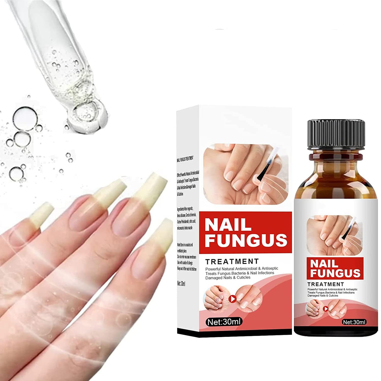 Fast-Acting Nail Growth & Strengthening Serum - Repair Damaged Nails in 7 Days | Nail Care Treatment for Hands & Toes | Essential for Brittle Nails & Nail Art Prep (3-Pack)