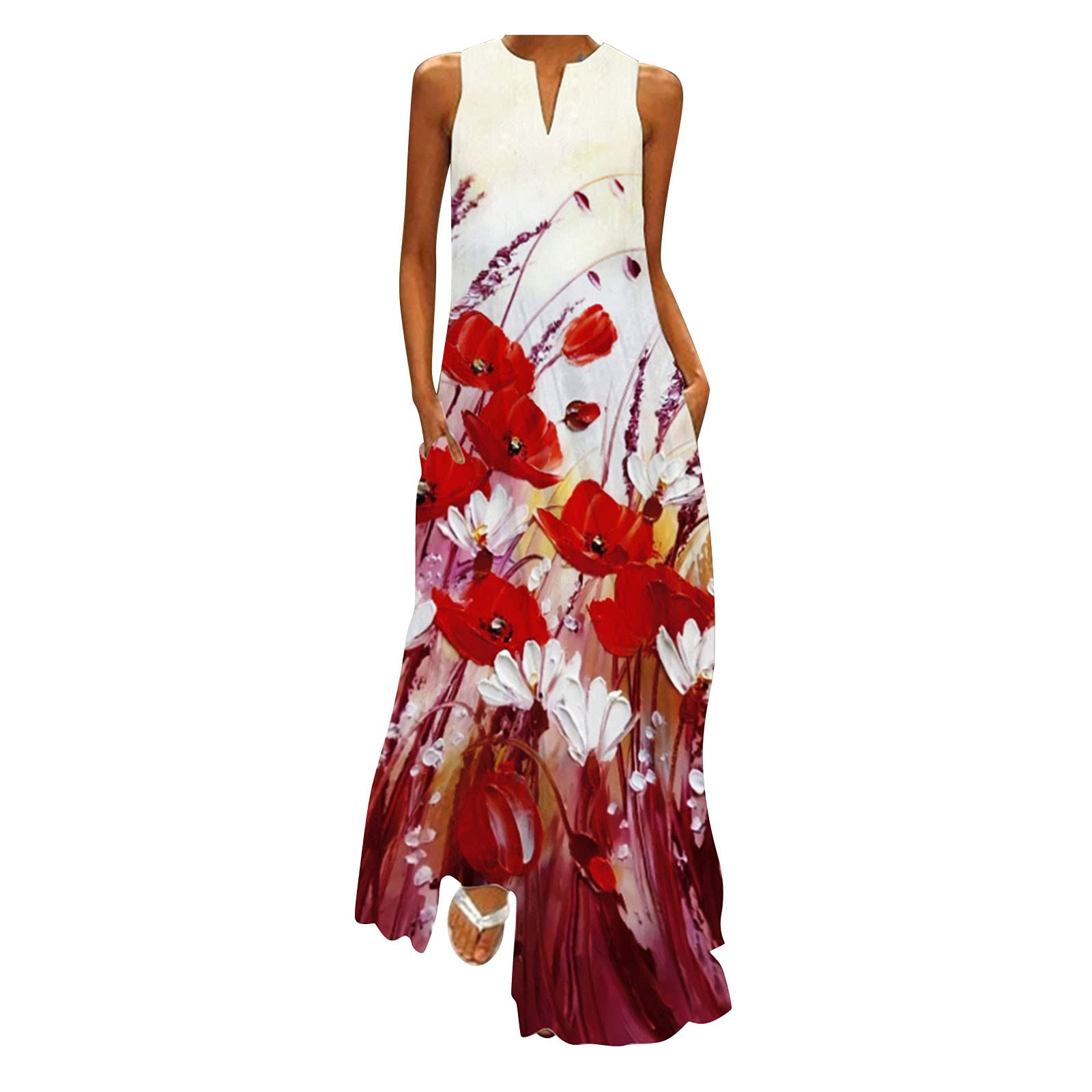Elegant Women's Wedding Guest Dresses & Casual Spaghetti Strap Tank Dresses - Button Down Beach Sundresses for Summer Parties, Vacations & Date Nights
