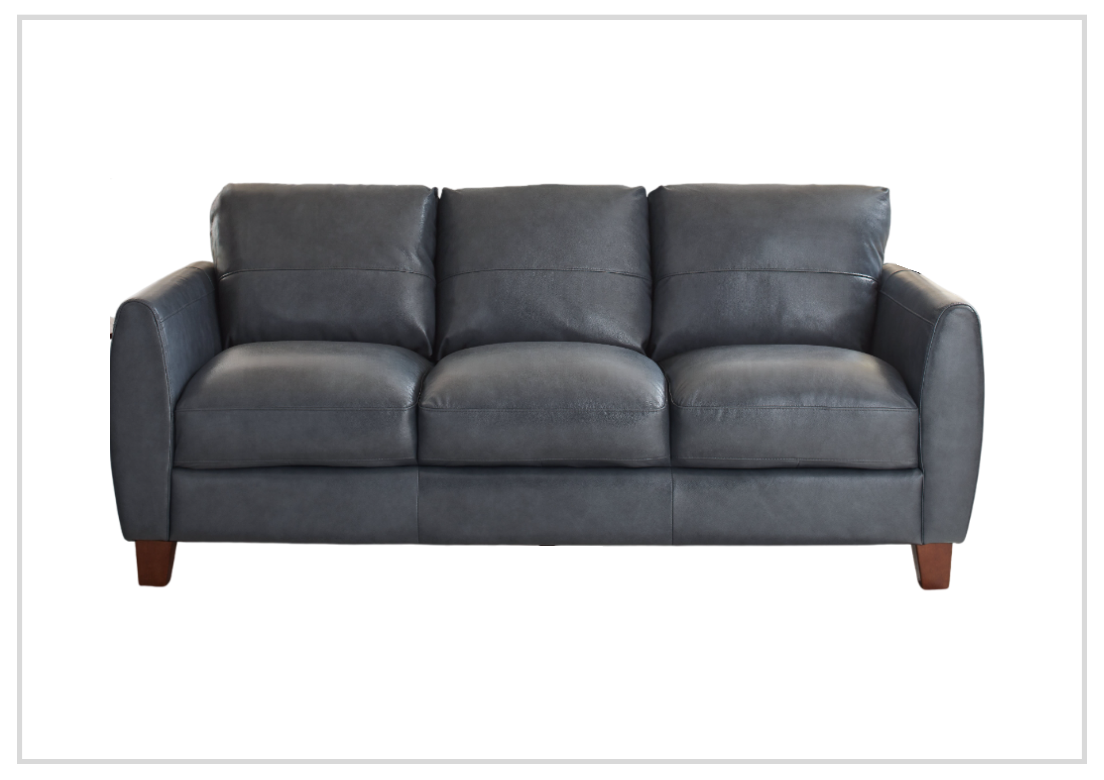 Gio Italia Tirano 3-Seater Sofa in Bluish Gray - Modern Living Room Furniture for Small Spaces & Apartments