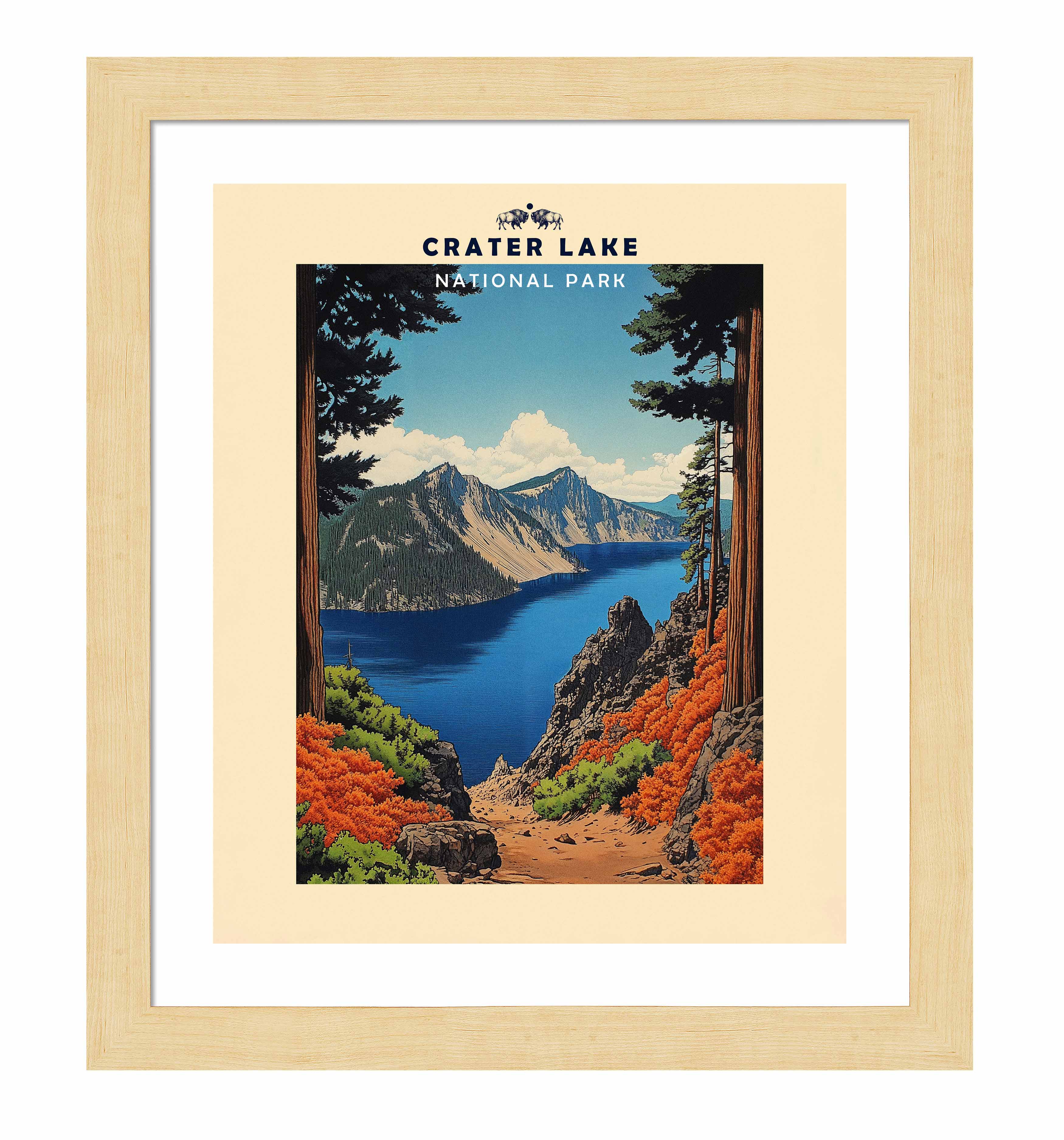 Crater Lake Art Prints - Stunning Wall Decor for Home & Office - Perfect for Living Room, Bedroom, or Gift