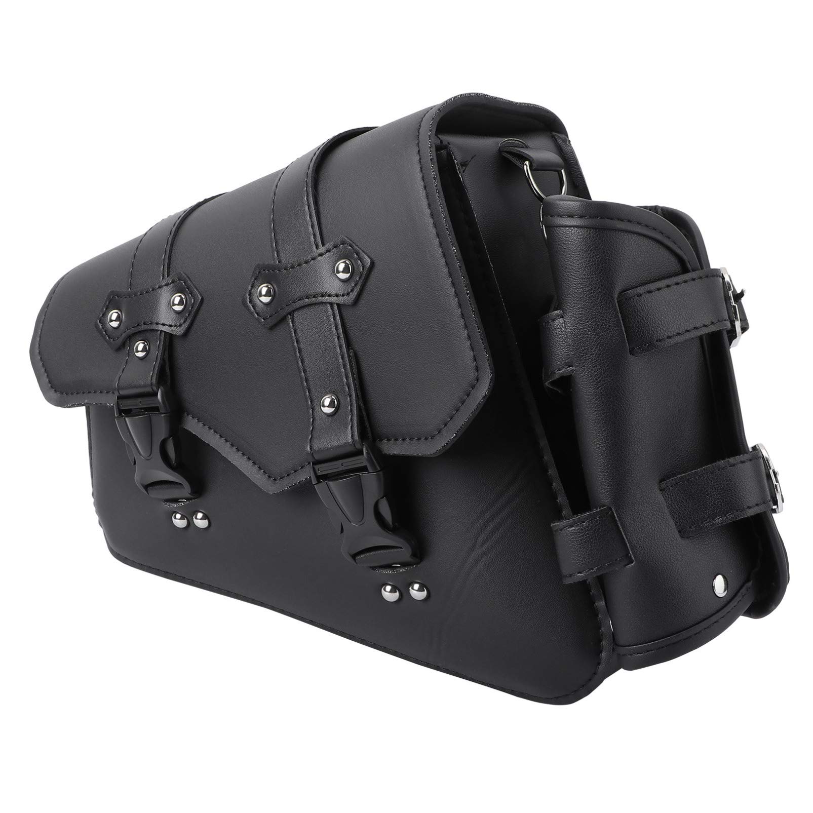 VOSAREA Motorcycle Side Hanging Tool Bag with Water Bottle Holder - Left Side Mount for Bikes & Motorcycles - Perfect for Commuting, Road Trips & Outdoor Adventures