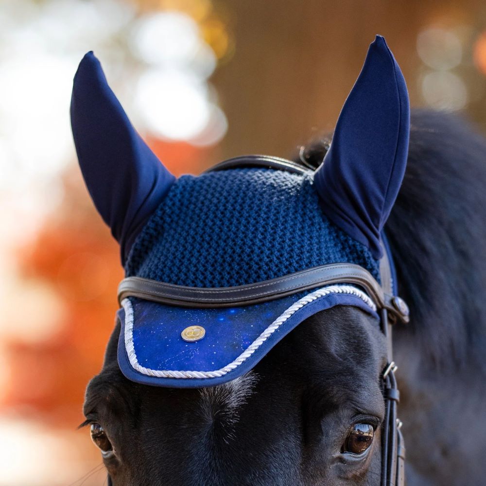 Dapplebay Constellation Fly Veil for Horses - Breathable Mesh Fly Mask with Adjustable Strap - UV Protection for Riding, Training & Pasture Use