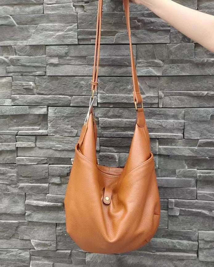 Premium Large Capacity Italian Leather Crossbody Bag for Women - Stylish & Durable Shoulder Bag for Work, Travel & Everyday Use