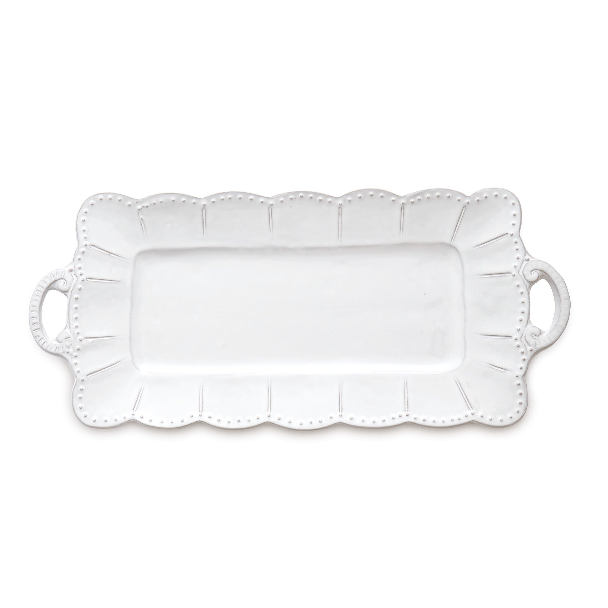 Bella Bianca Elegant Rectangular Serving Tray - Perfect for Dining, Entertaining, and Home Decor - Stylish and Durable for Everyday Use