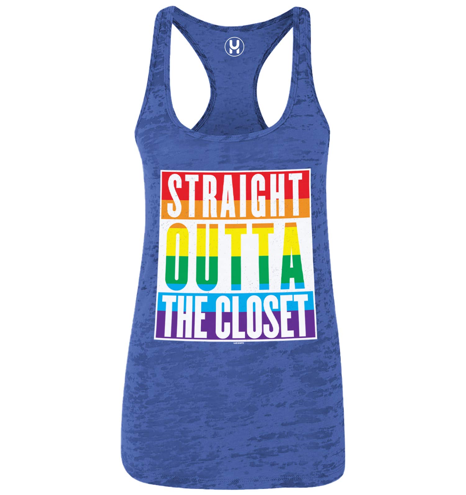 Gay Pride Racerback Tank Top for Women - LGBTQ+ Rainbow Pride Apparel - Perfect for Pride Parades, Festivals & LGBTQ+ Events