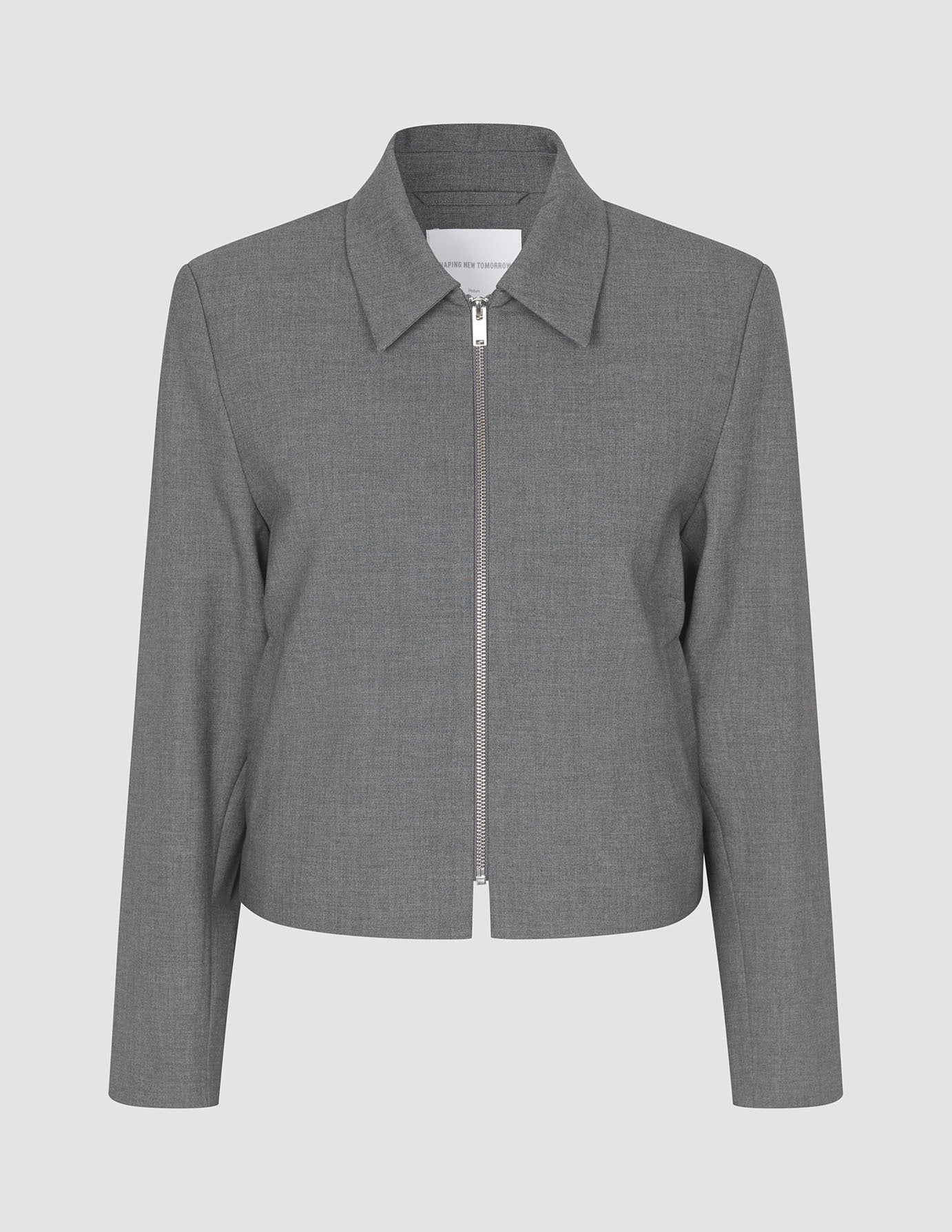 Essential Short Zip Jacket for Men & Women - Dark Grey Melange - Lightweight & Comfortable for Outdoor Activities & Casual Wear