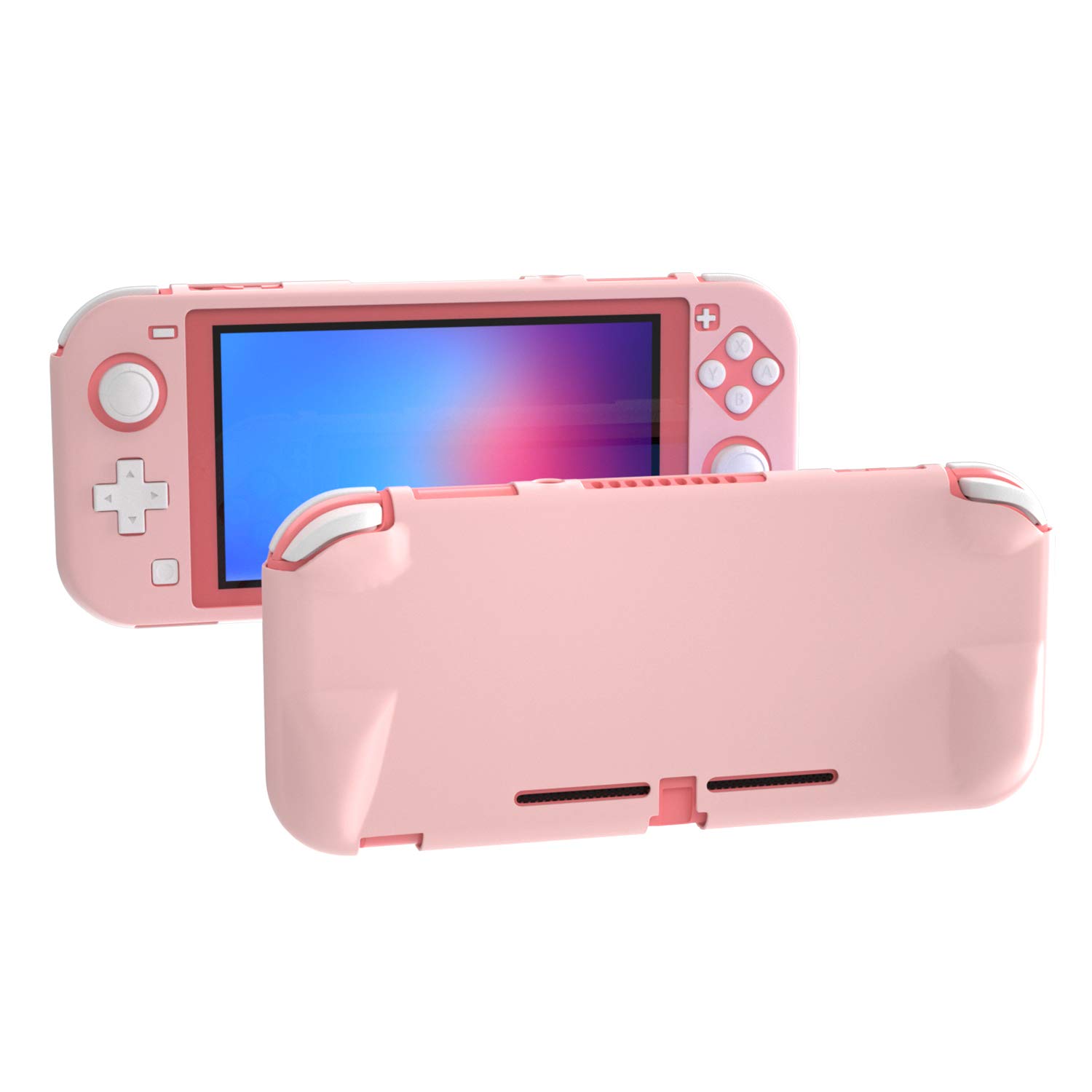 ECHZOVE Protective Hard Case for Nintendo Switch Lite - Comfort Grip Pink Cover | Shockproof & Scratch-Resistant | Perfect for Travel, Gaming On-The-Go & Everyday Protection