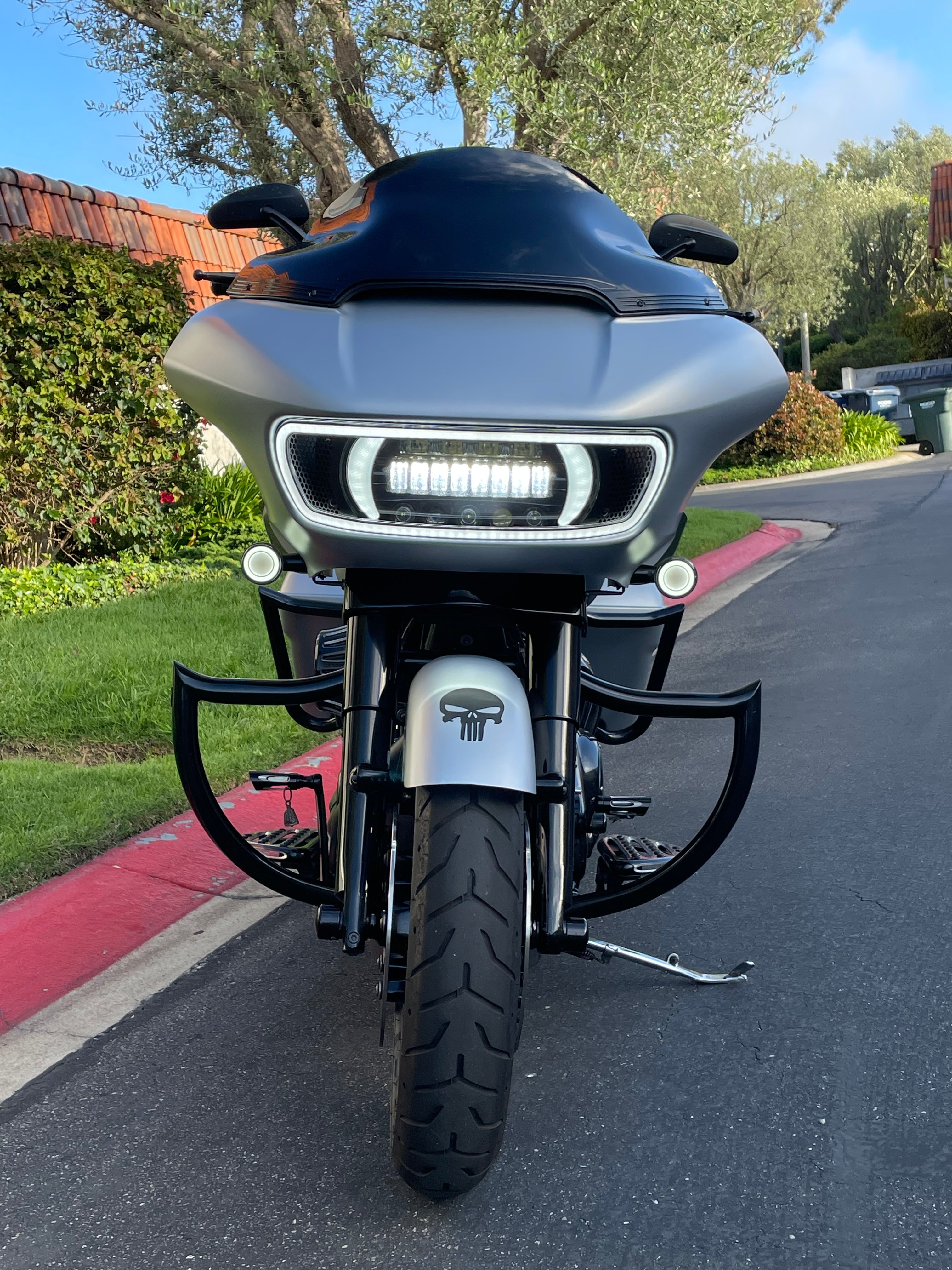 Eagle Lights HALOS DRL Bezel with Vent Inserts & White LED Running Lights for Harley Davidson Road Glide Motorcycles - Upgrade Your Bike's Style & Visibility for Night Riding & Custom Look