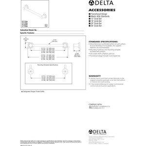 DELTA FAUCET 41736-CZ 36-Inch Champagne Bronze Bathroom Sink Faucet - Modern Single Handle Waterfall Spout for Vanity, Powder Room & Guest Bath