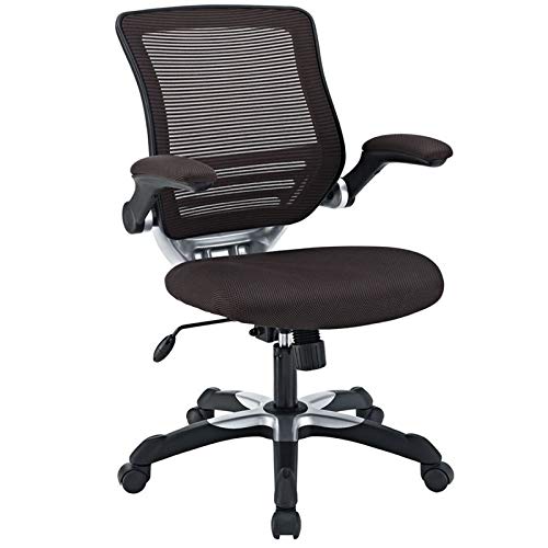 Scranton & Co Modern Brown Mesh Office Chair - Ergonomic Desk Chair for Home & Office Workspace, Comfortable for Long Hours Sitting