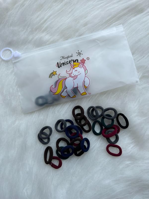 CHRONEX 12PCS Colorful Ponytail Hair Ties - Soft Elastic Hair Bands for Women & Girls - Perfect for School, Work, Gym & Everyday Styling