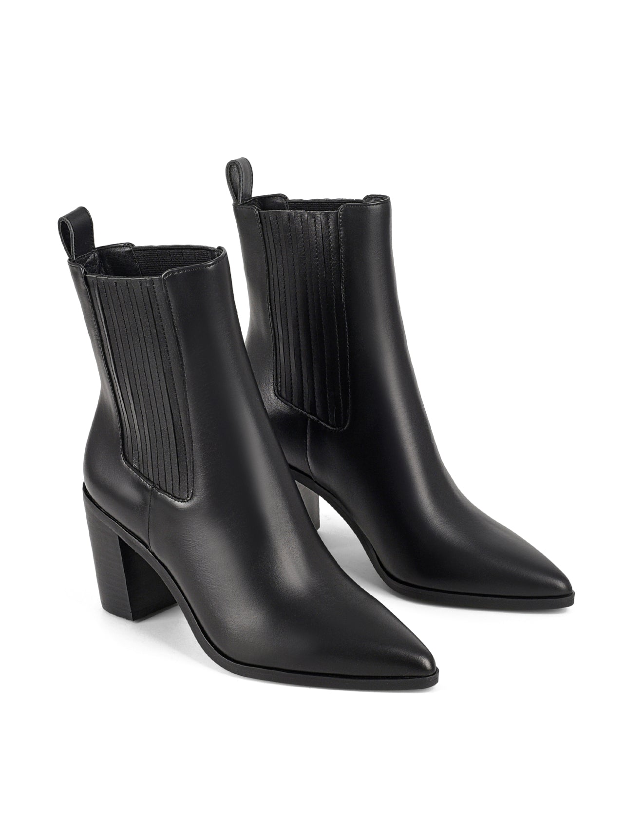 Clancy Gusset Ankle Boot - Women's Black Leather Booties for Fall & Winter | Comfortable & Stylish Shoes for Casual Outfits, Work & Date Nights