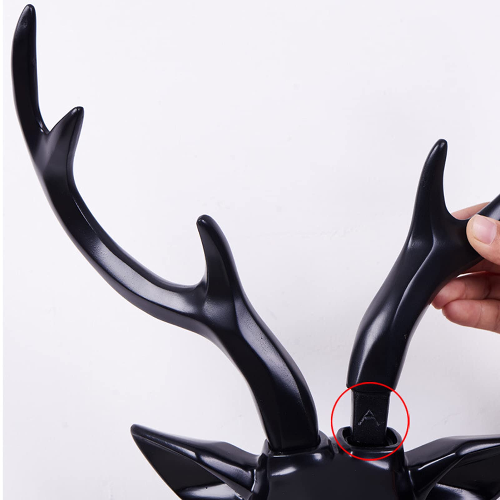 Large Faux Deer Head Wall Decor - Artificial Taxidermy Antler Wall Mount for Home & Office Decoration | Rustic Cabin, Hunting Lodge, or Modern Interior Design Accent