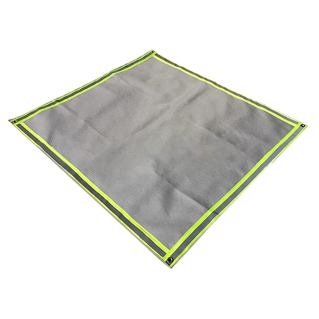 XISAOK Fire Pit Mats - Eco-Friendly Fire Pit Deck Protector, Fireproof Outdoor Mat for Grass & Wood Decks, Heat Resistant Camping Accessories for Backyard, Patio, BBQ & Hiking - Night Visible Safety Mat for Outdoor Gatherings