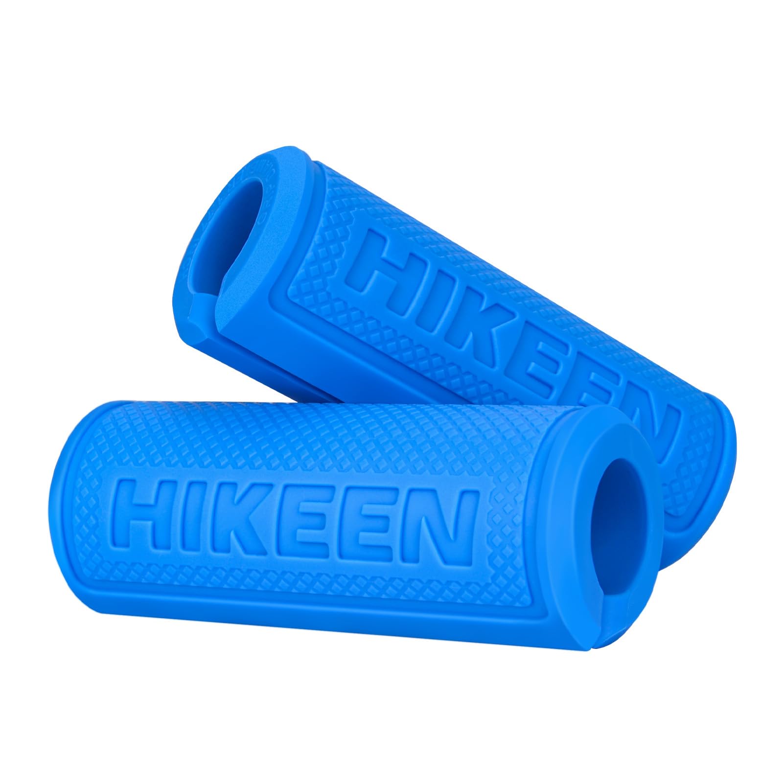 Hikeen Thick Bar Dumbbell Grips - Non-Slip Hard Rubber Barbell Grips for Weight Lifting & Strength Training - 1.77