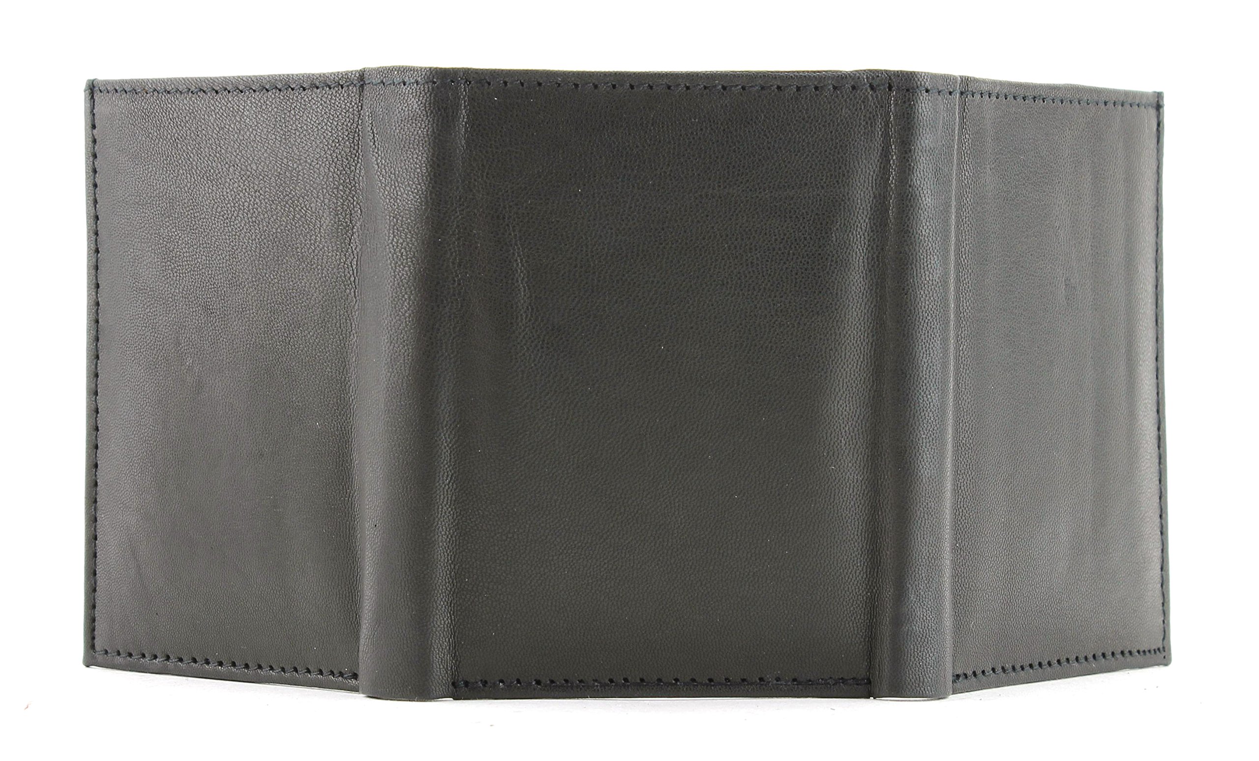 BAACI Genuine Cowhide Leather Trifold Wallet for Men - RFID Blocking ID Window, 5 Card Slots & 2 Billfold Pockets - Durable Slim Mens Wallet for Everyday Use (Black) | Perfect Gift for Dad, Husband, Boyfriend | Office, Travel & Business Essentials