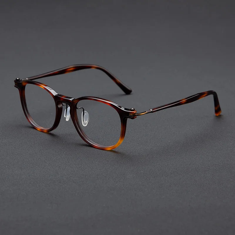 Stylish Unisex Black Square Acetate Eyeglasses Frame - Full Rim Lightweight Glasses for Men & Women (Model 0265585) | Perfect for Reading, Work, and Fashion Accessories