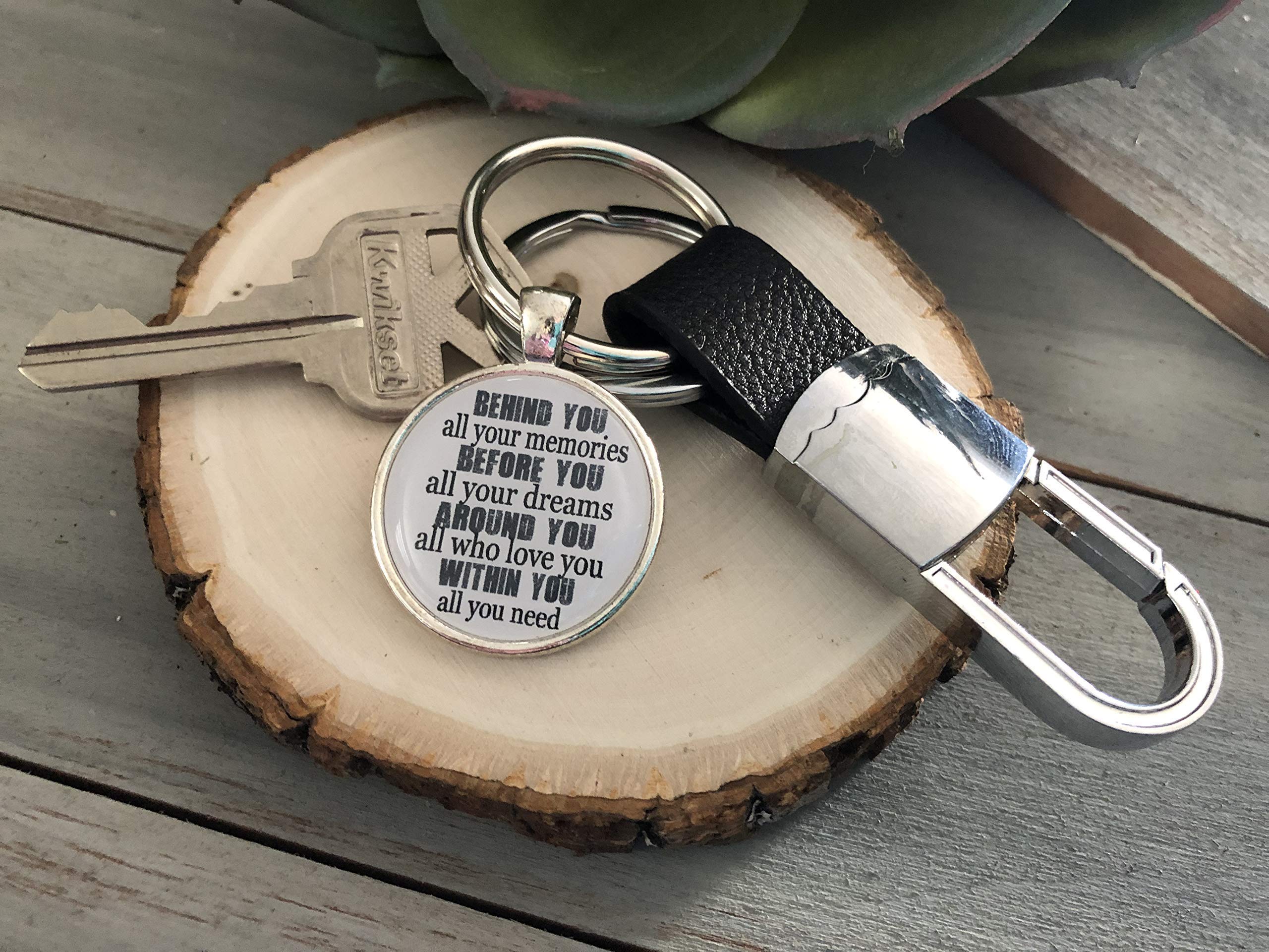 Personalized Graduation Keychain for Him - Class of 2020 Inspirational Gift for High School & College Graduates - Perfect Graduation Gift Idea for Friends, Son, Brother - Commemorate Memories & Achievements - Great for Graduation Parties, Ceremonies & Alumni Reunions
